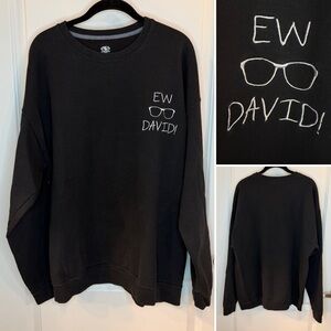 Schitt’s Creek EW DAVID Embroidered Sweatshirt Mens XL Catherine O’Hara Dan Levy